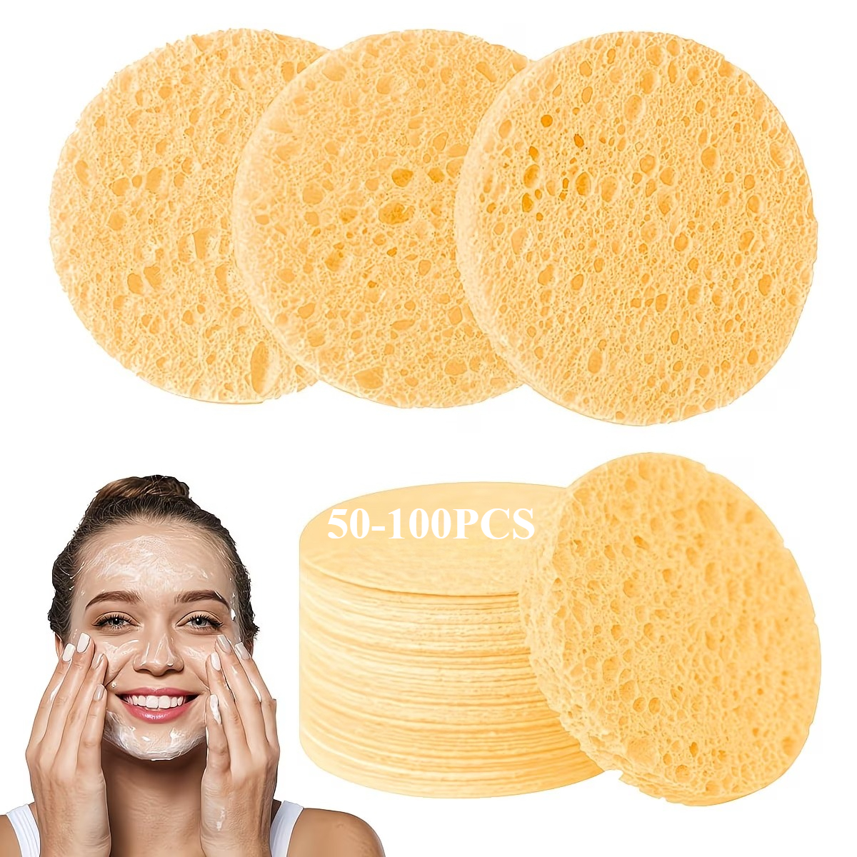 Home Gym Daily Routine - 50-100PCS Bulk Compressed Face Wash Puff