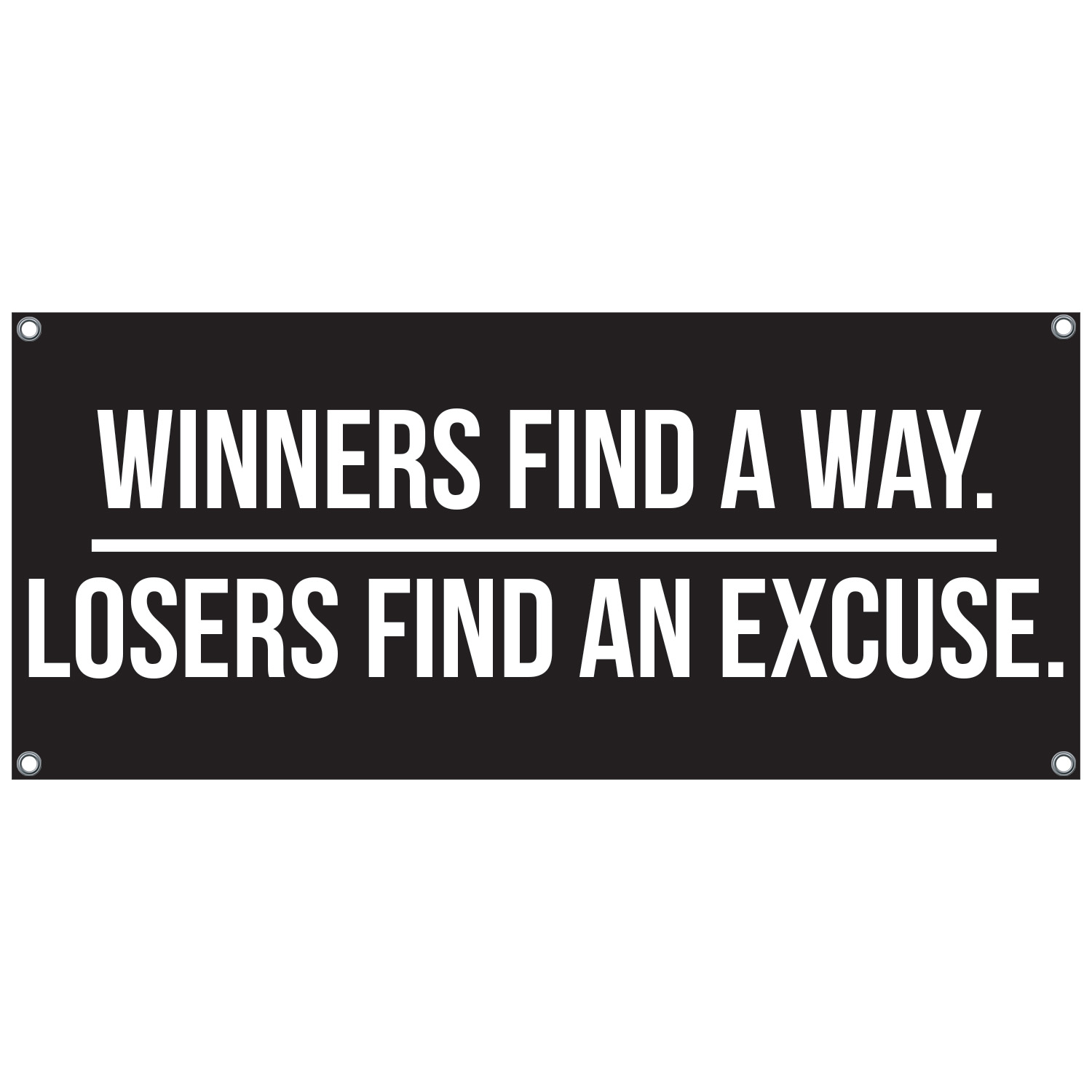 Home Gym Quotes - Motivational Wall Art Banner Winners Find