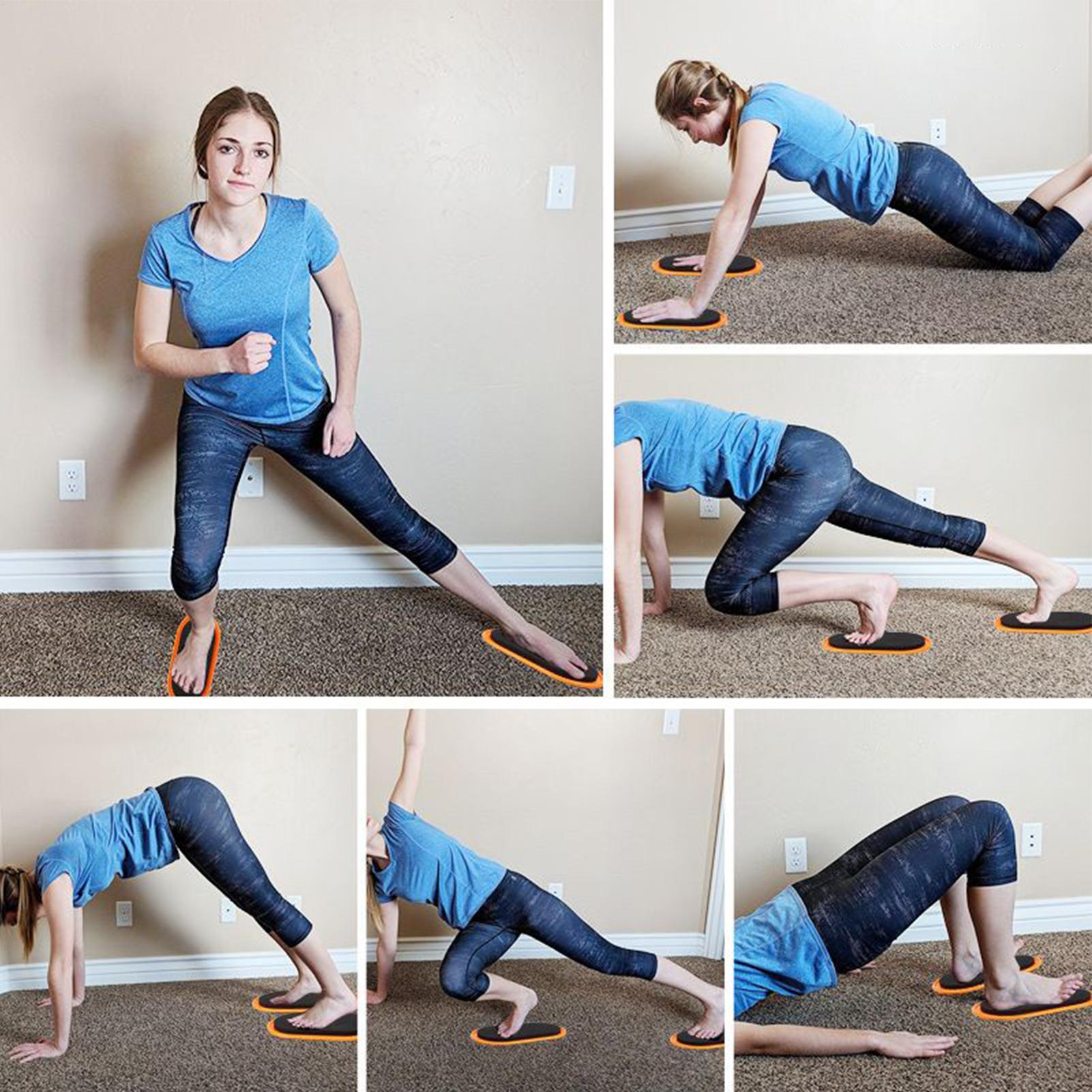 Home Gym Daily Routine - Core Sliders Oval Shape Workout Gliders