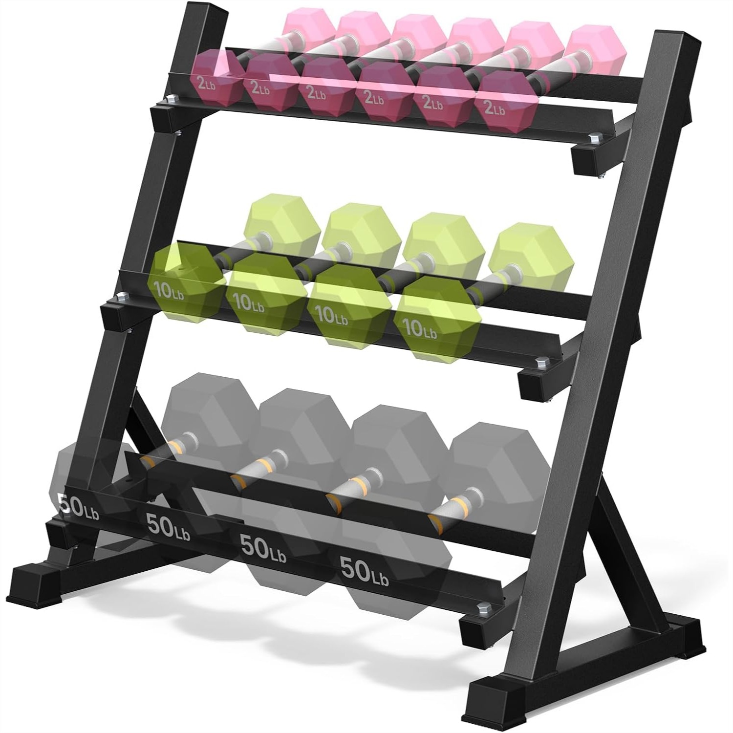 Home Gym Weight - 3-Tier Dumbbell Rack with Adjustable Width