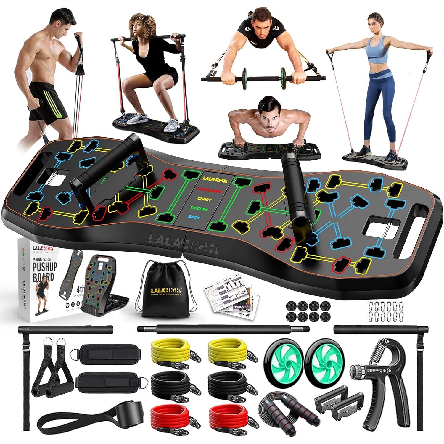 Ab Roller Wheel - 36 in 1 Push Up Board