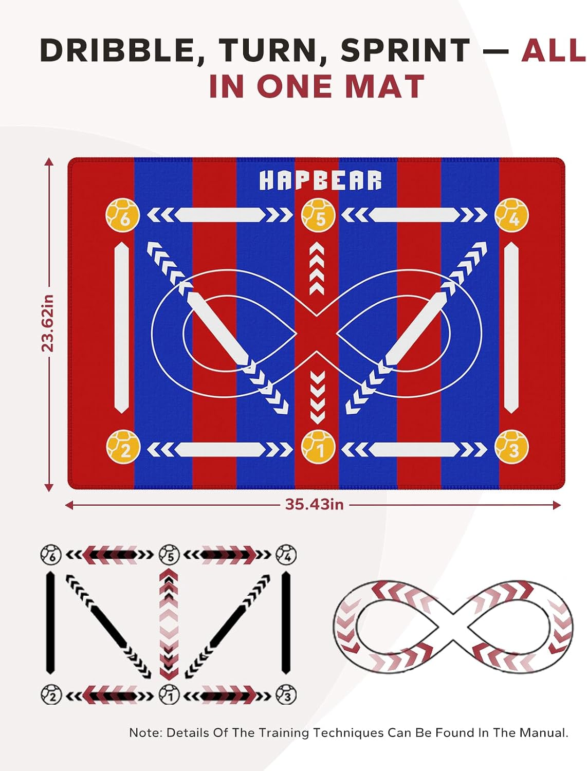 HAPBEAR Soccer Training Mat -  - Home Gym Practice reseña y precio