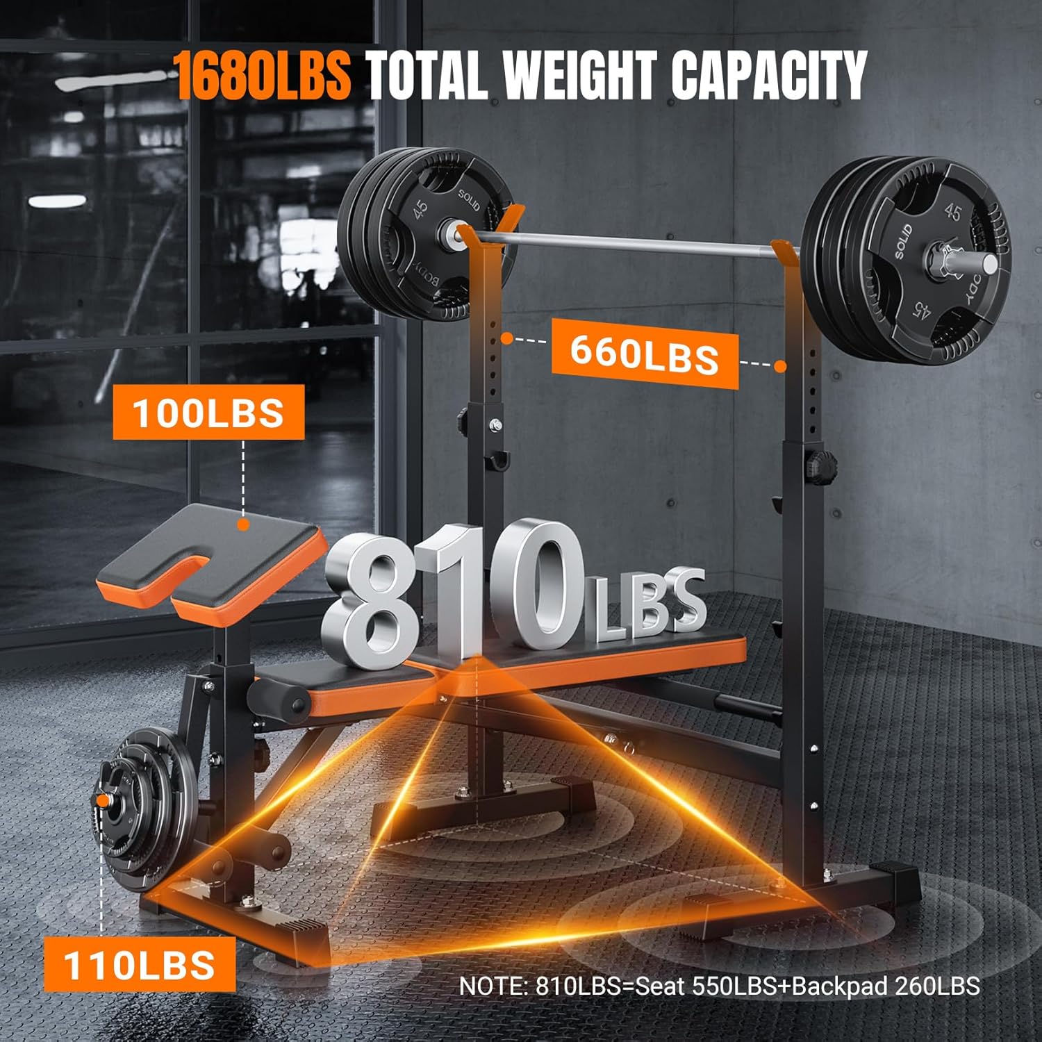6-in-1 Space Saving Weight Ben - Home Gym Weight reseña y precio