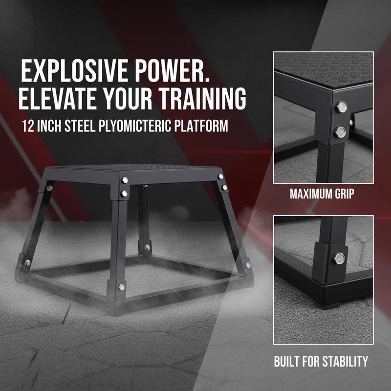 Steel Jumping Platform 12 Inch - Home Gym Exercise reseña y precio