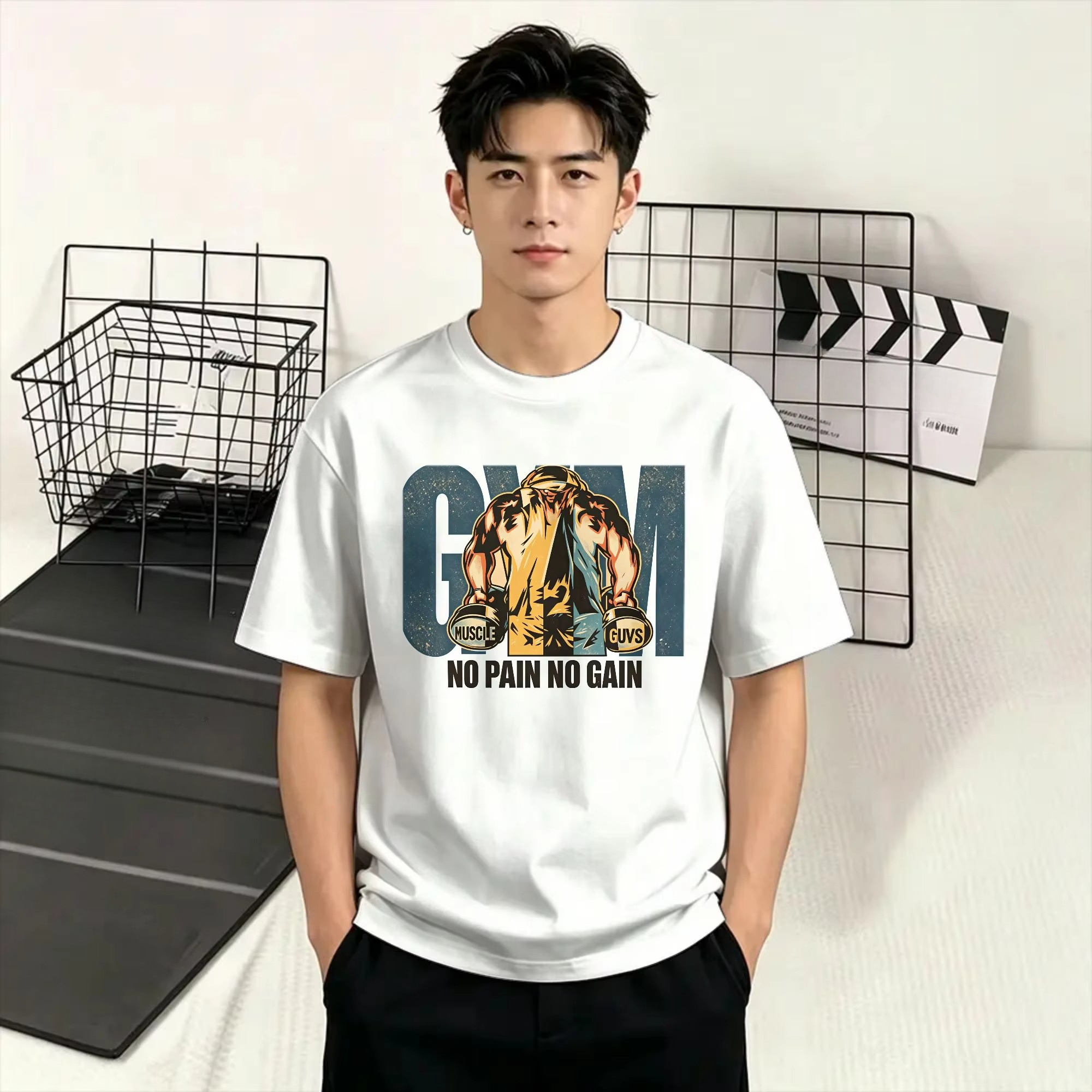 Men's T-Shirts Gym Bodybuildin - Home Gym China reseña y precio