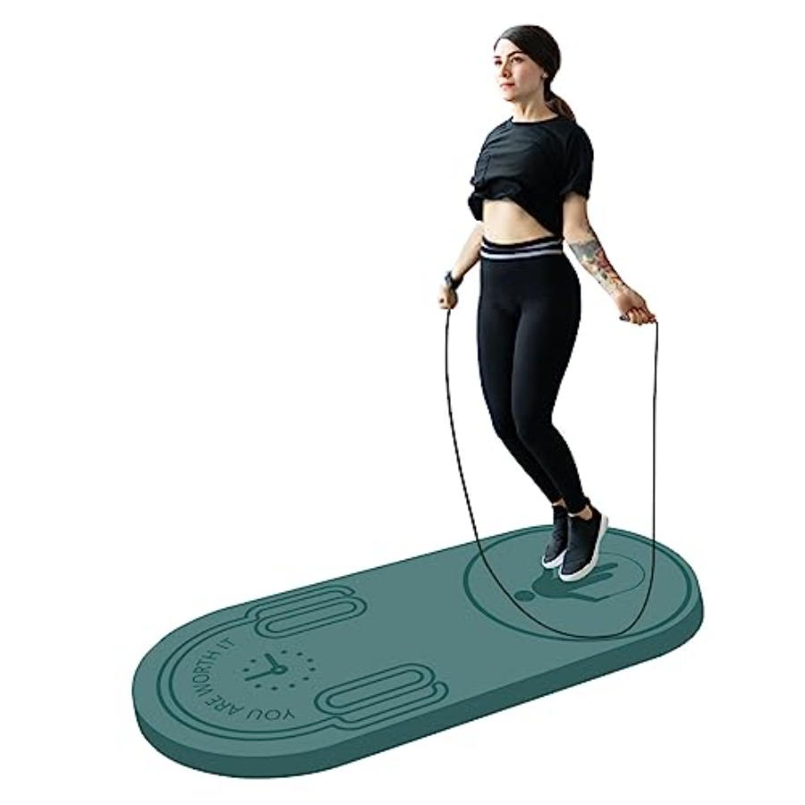8/20/30mm Jump Rope Mat Fitnes - Home Gym Exercise reseña y precio