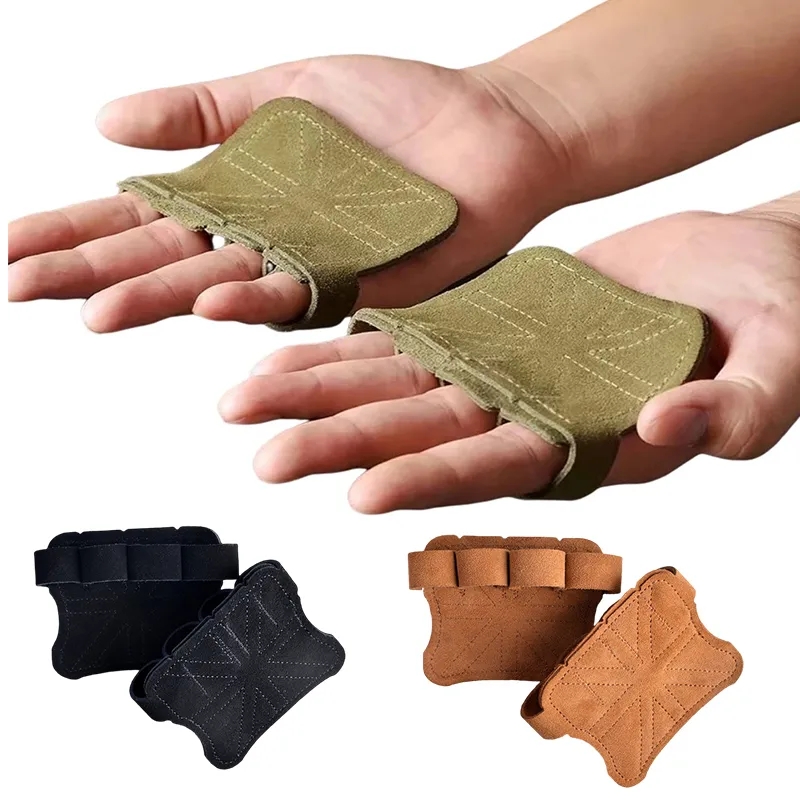 Cowhide Gym Gloves Grips Anti- - Weight Belt Lifting reseña y precio