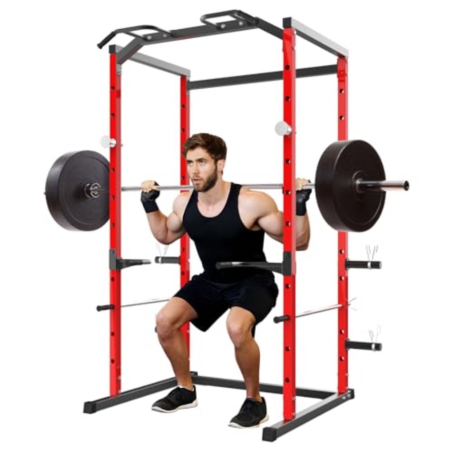 Heavy-Duty Power Cage with Pul - Home Gym Pull Up reseña y precio