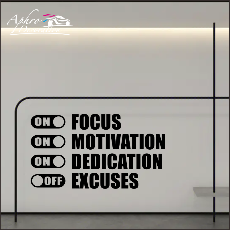 Focus On Motivation On Excuses - Home Gym Quotes reseña y precio