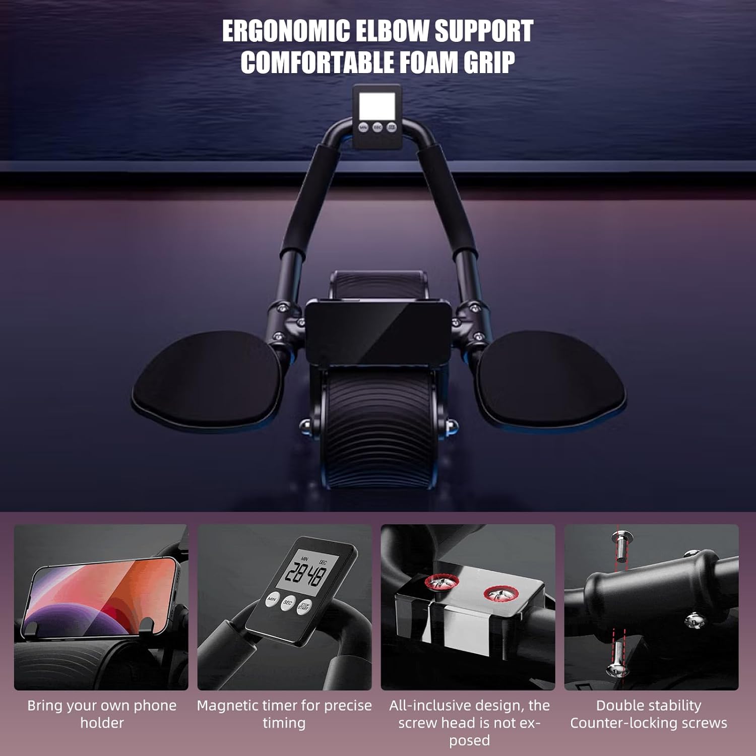 Ab Roller Wheel with Elbow Sup - Ab Roller Wheel reseña y precio