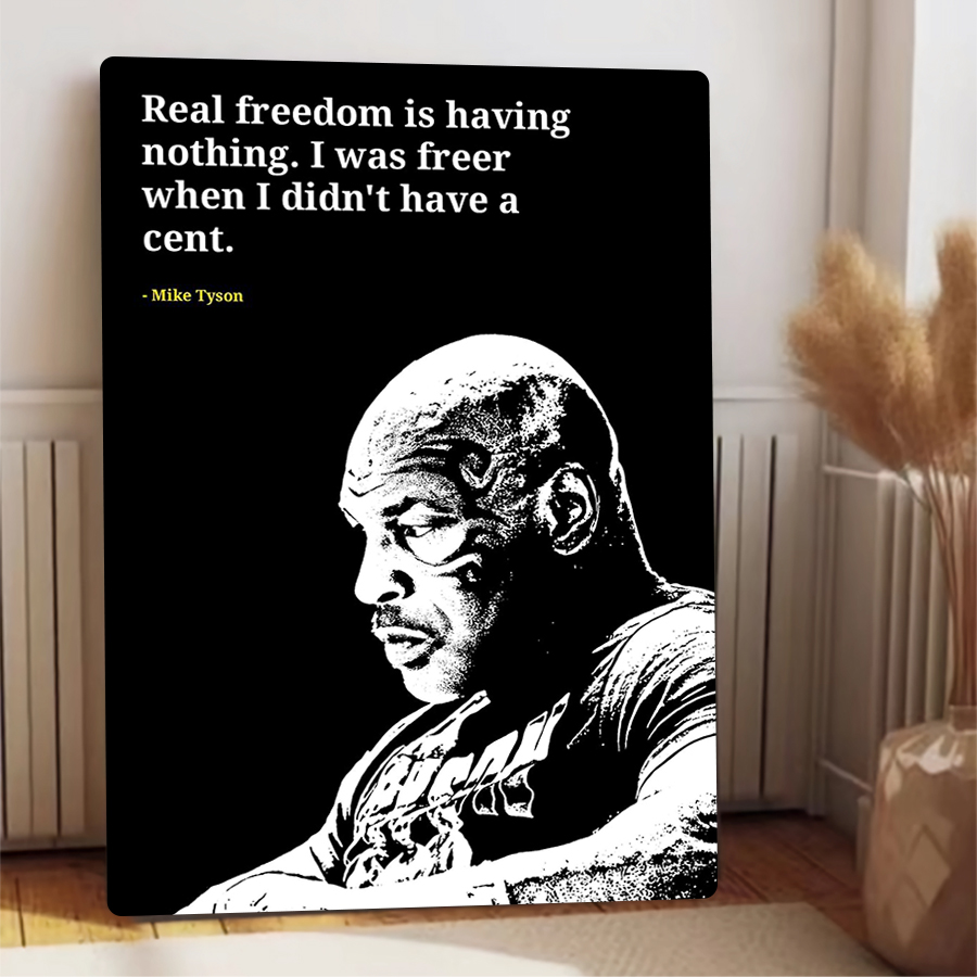Mike Tyson Quote Metal Wall Ar - Home Gym Quotes reseña y precio