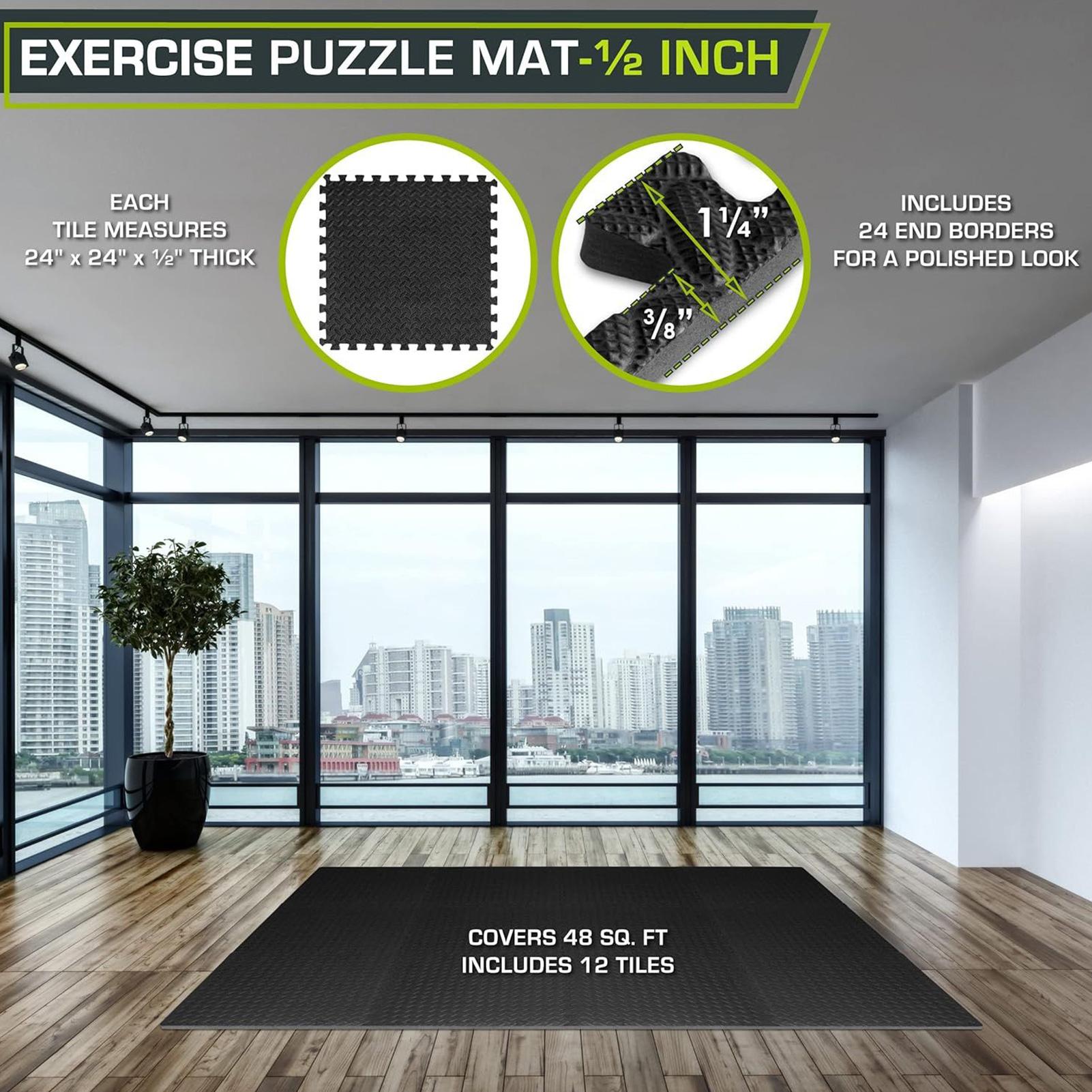 Gym Tiles 12 Pieces Interlocki - Home Gym For Toddlers reseña y precio