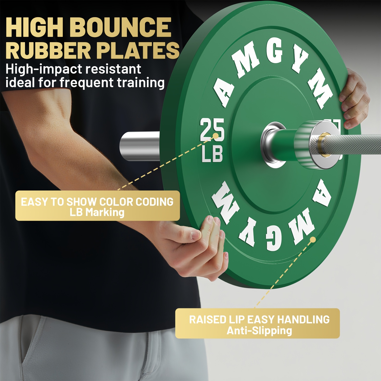 AMGYM Color Bumper Plate, Weig - Weight Plate Bumper reseña y precio