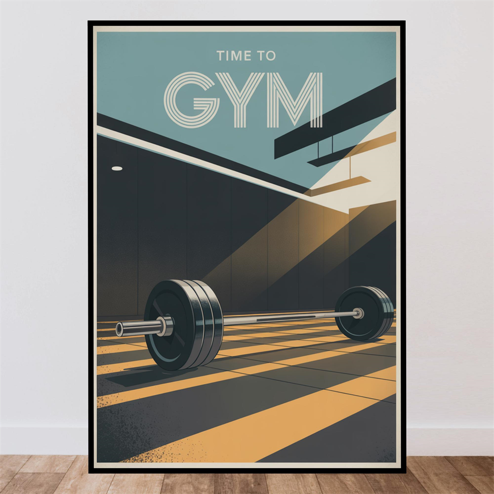 Time To Gym Poster Outdoor Wal - Home Gym Quotes reseña y precio