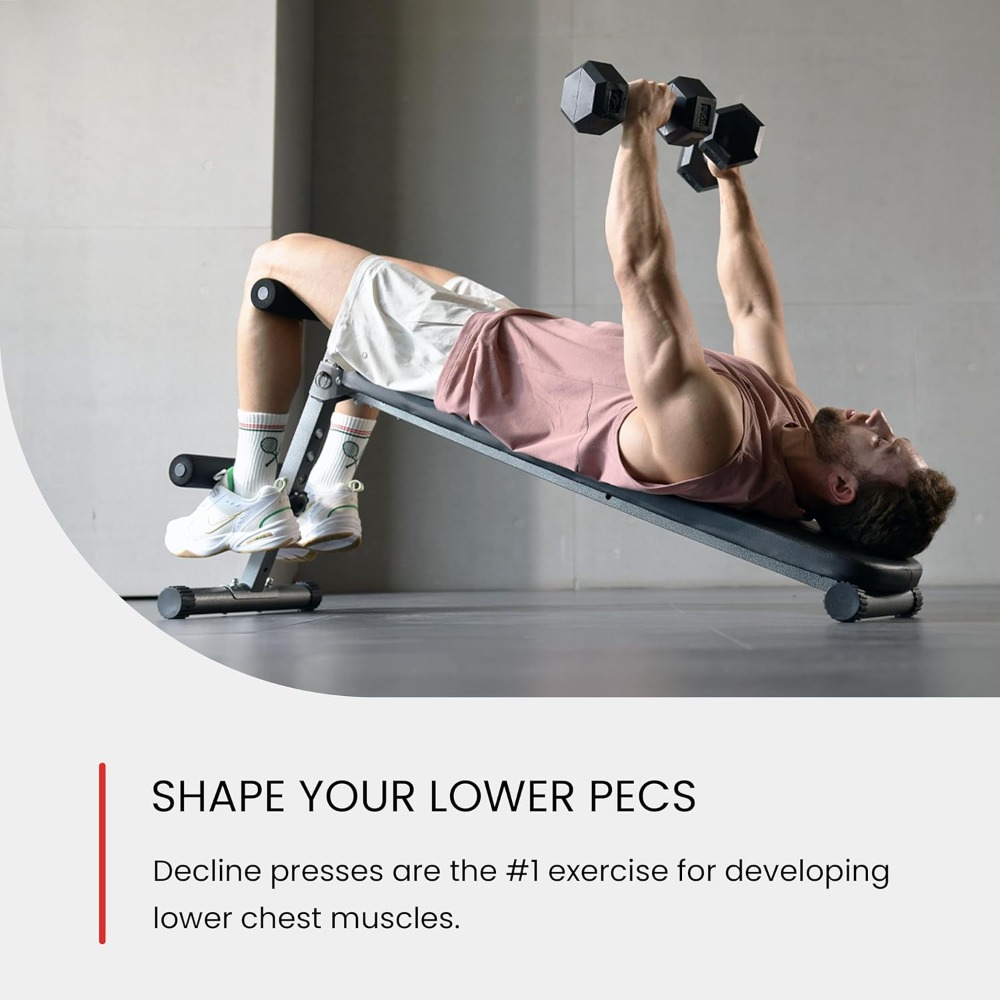 Adjustable Sit Up Bench & Decl - Home Gym Weight reseña y precio