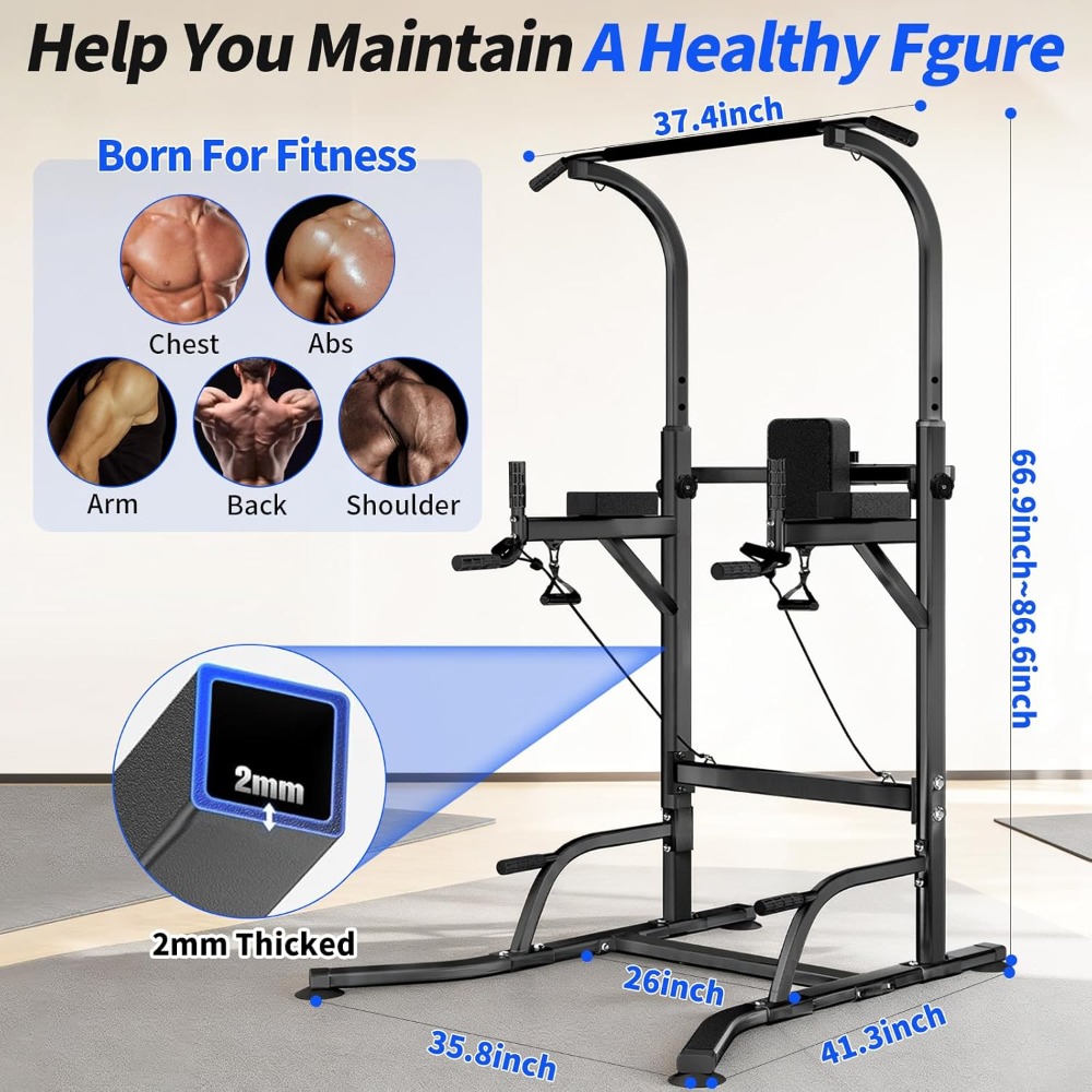 Adjustable Pull Up Tower, Free - Home Gym Pull Up reseña y precio