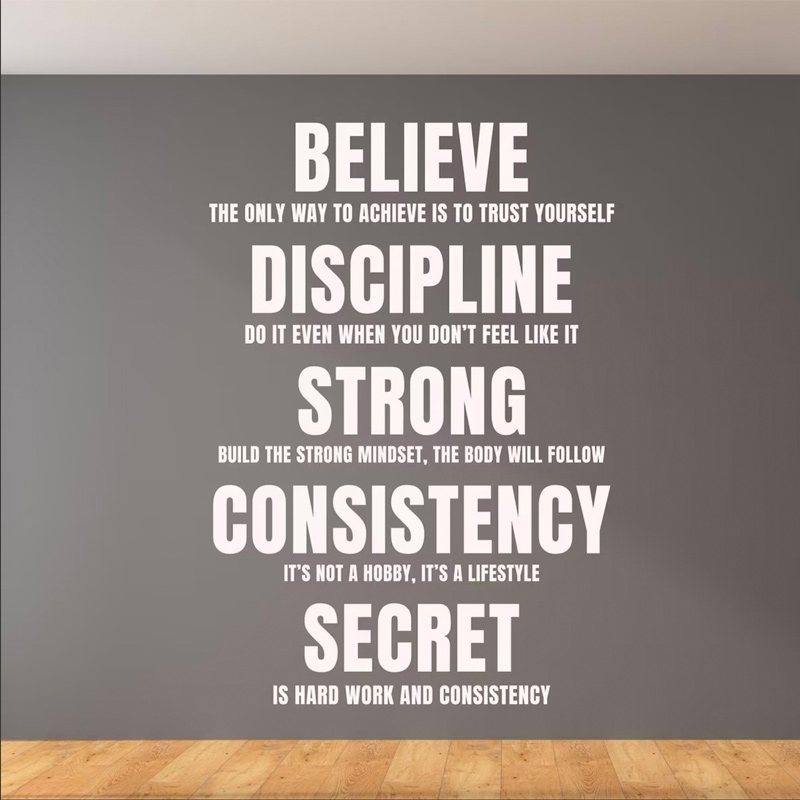 Believe, Discipline Motivation - Home Gym Quotes reseña y precio