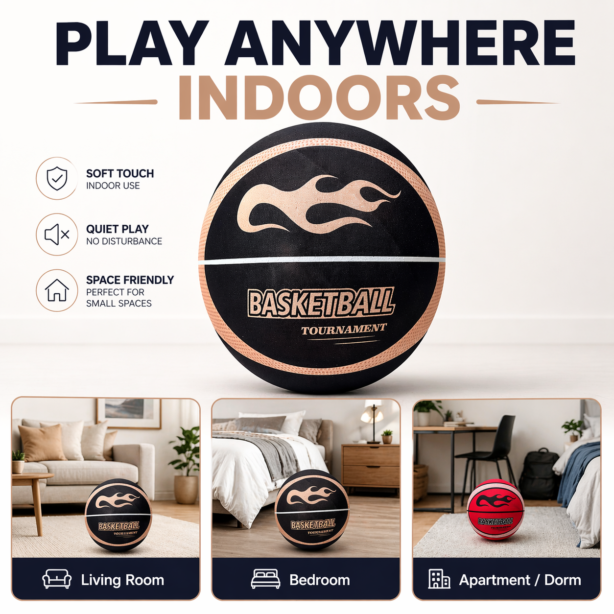 Fabric Cover Silent Basketball - Home Gym Practice reseña y precio