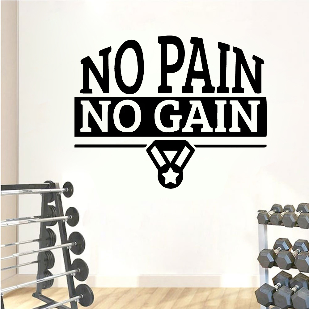 Gym Wall Decals Quotes No Pain - Home Gym Quotes reseña y precio