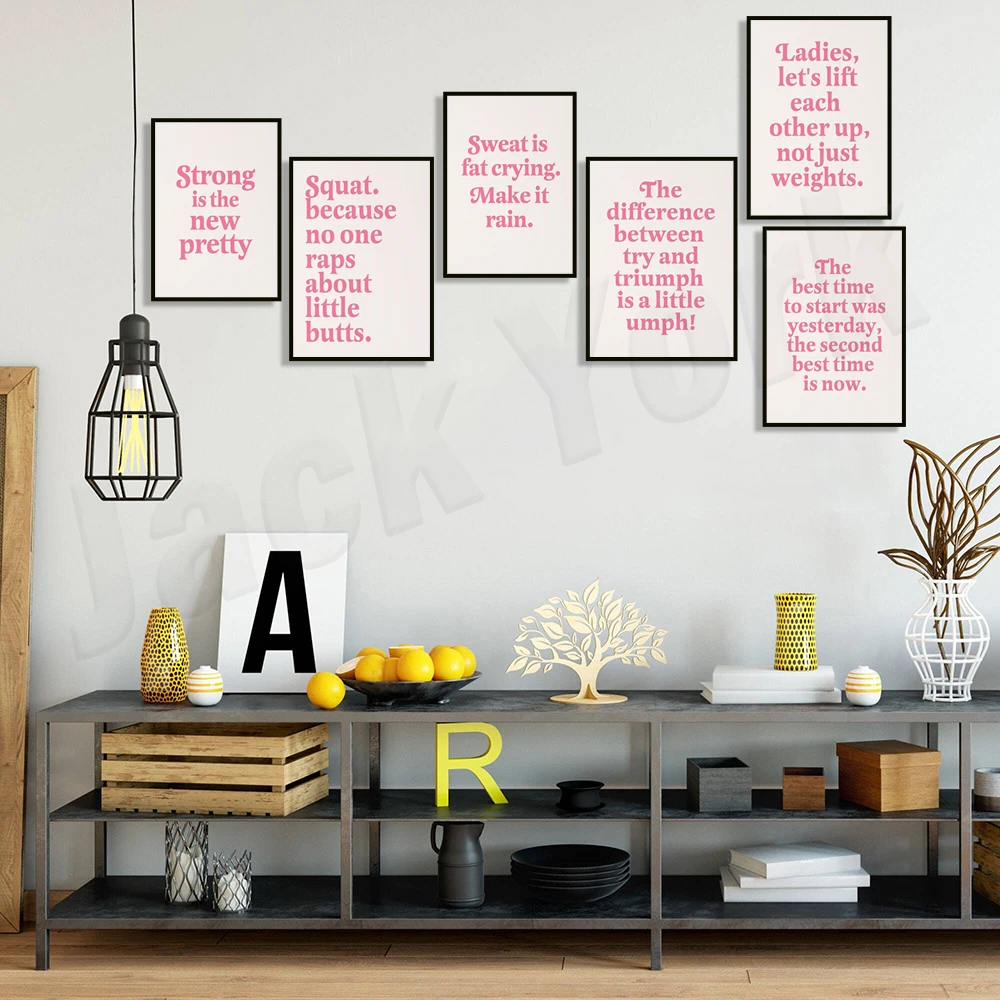 Sweat is fat cry, rain poster, - Home Gym Quotes reseña y precio