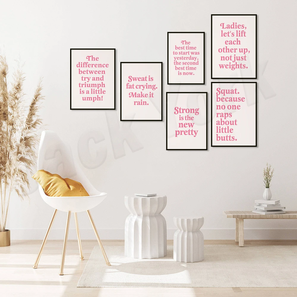 Sweat is fat cry, rain poster, - Home Gym Quotes reseña y precio