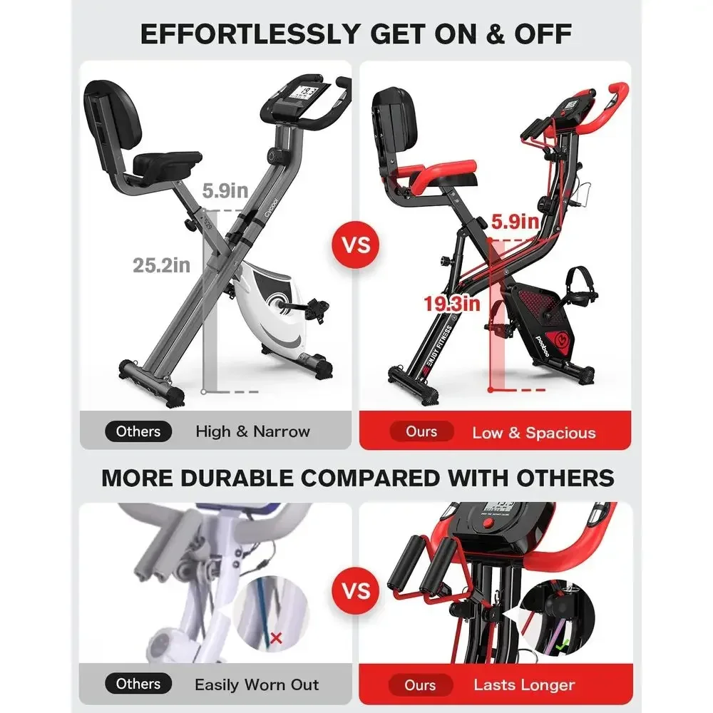 Upright Exercise Bike with Adj - Home Gym Resistance reseña y precio