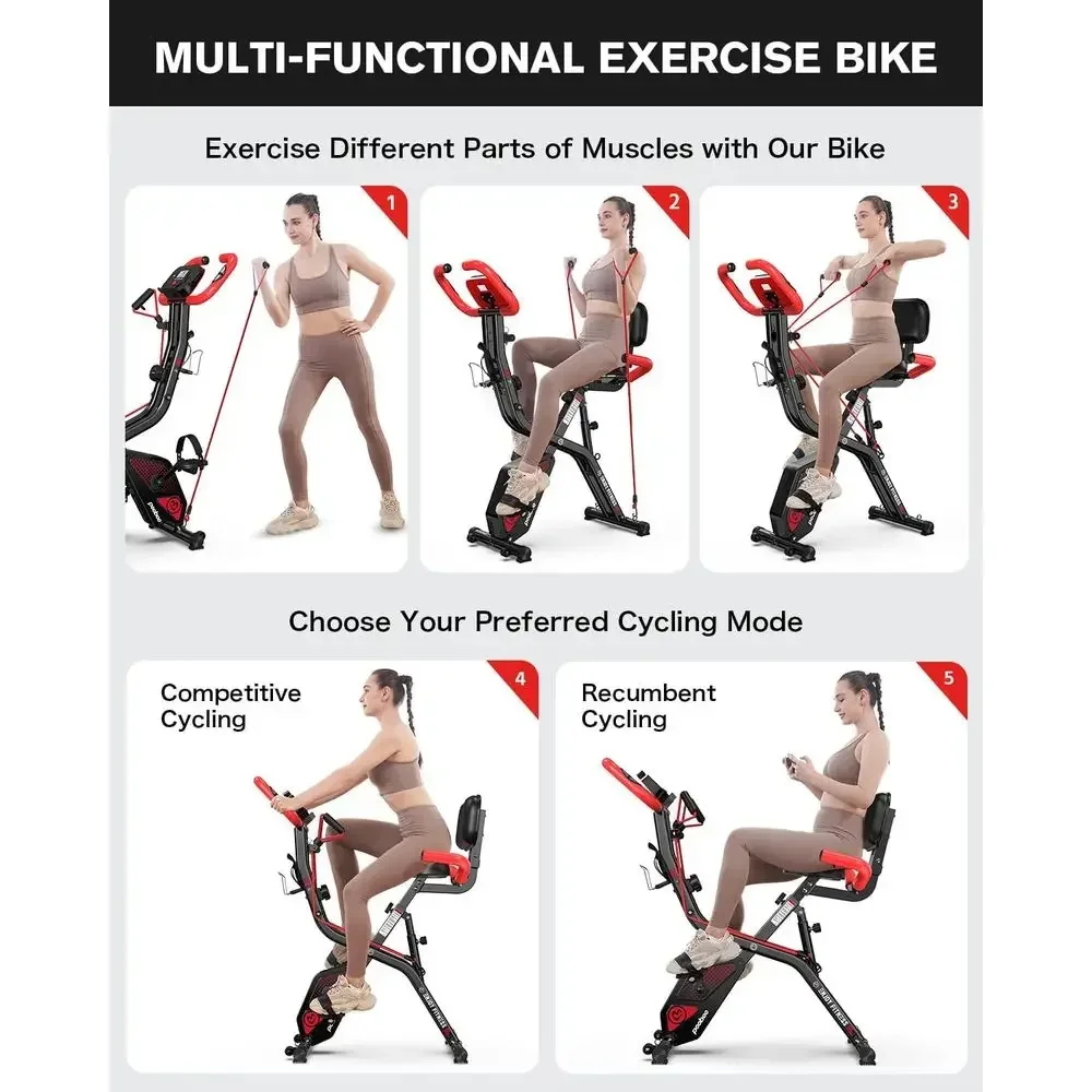 Upright Exercise Bike with Adj - Home Gym Resistance reseña y precio