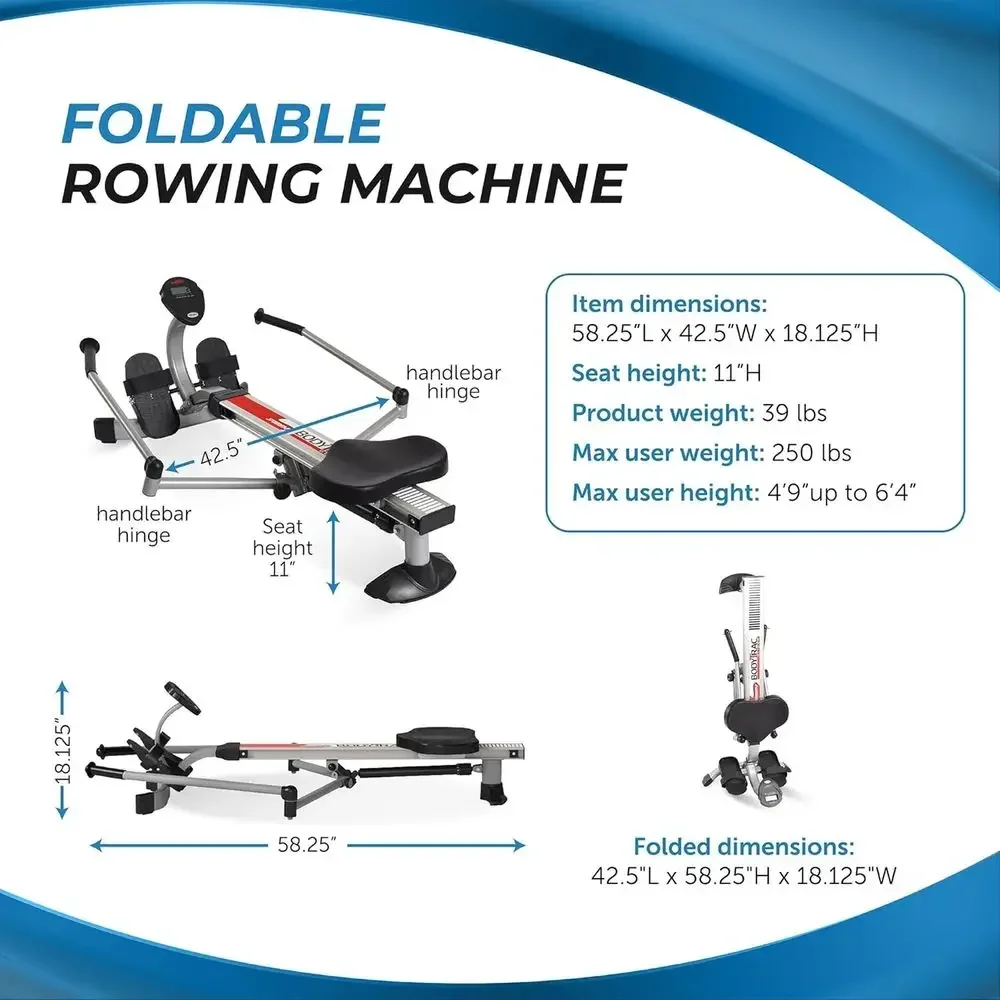 Hydraulic Rowing Machine, 250  - Home Gym Resistance reseña y precio