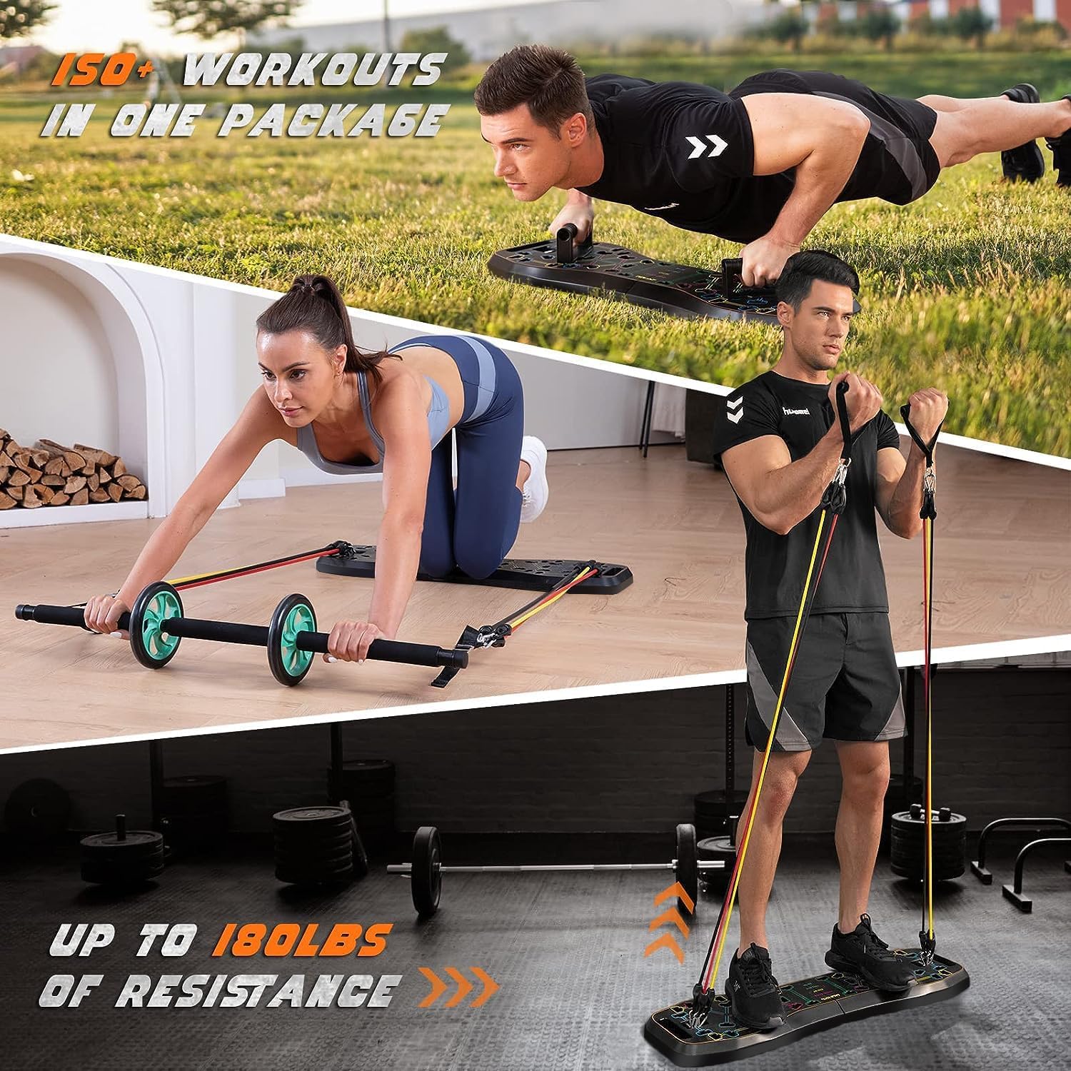 36 in 1 Push Up Board with Ab  - Ab Roller Wheel reseña y precio