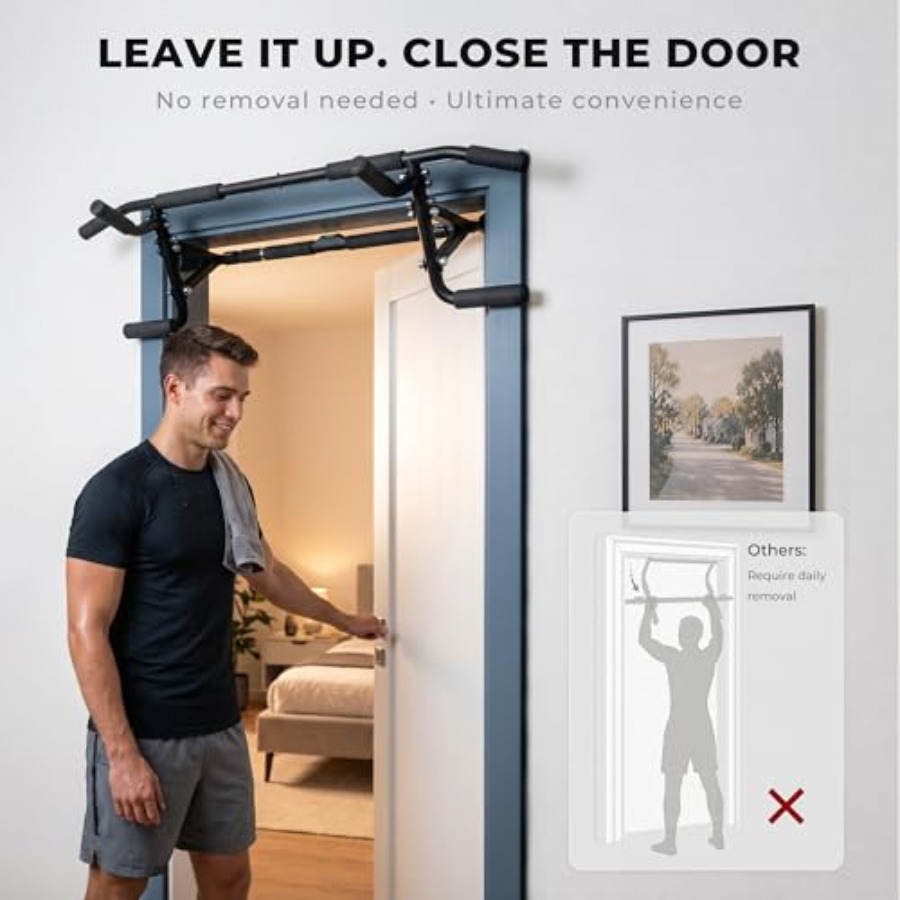 Home gym doorway pull up bar:  - Home Gym Pull Up reseña y precio