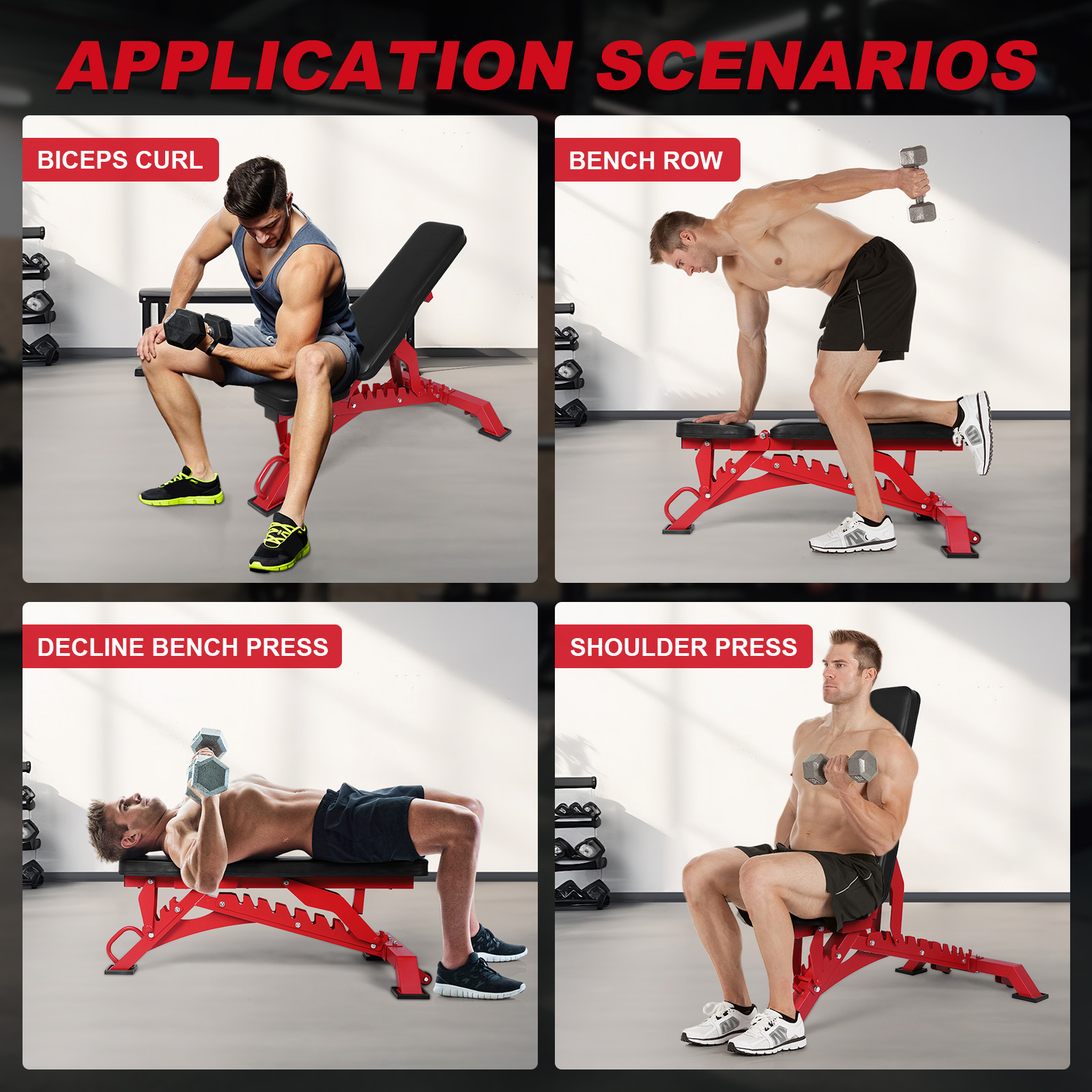 Adjustable Workout Bench with  - Home Gym China reseña y precio