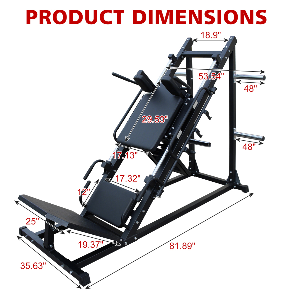 Adjustable Leg Press Hack Squa - Home Gym Hack reseña y precio