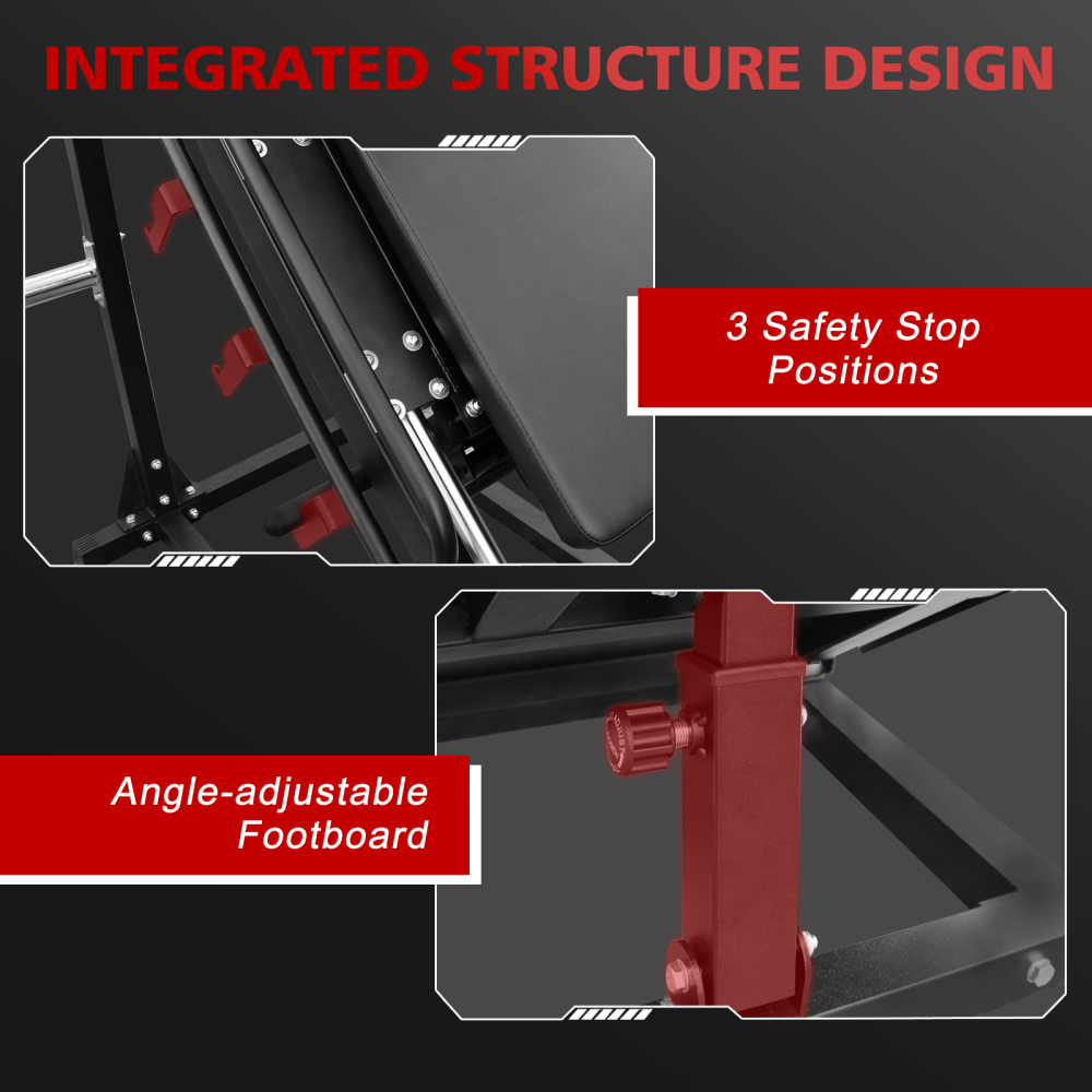 Adjustable Leg Press Hack Squa - Home Gym Hack reseña y precio