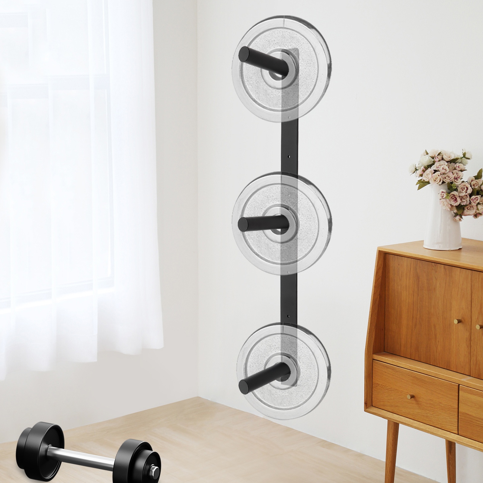 Black Weight Plate Storage Rac - Weight Plate Bumper reseña y precio