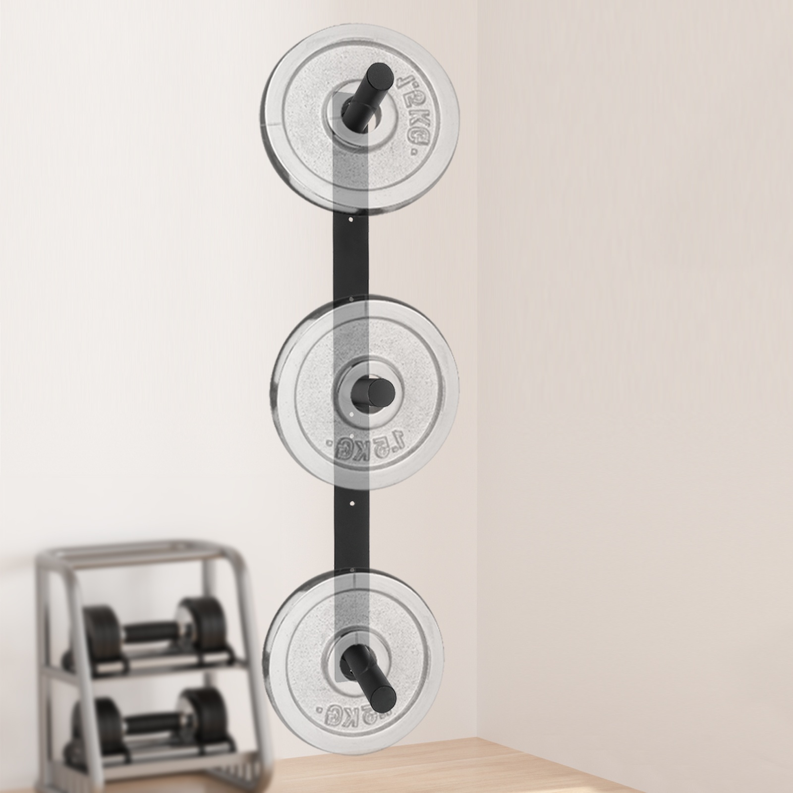 Black Weight Plate Storage Rac - Weight Plate Bumper reseña y precio