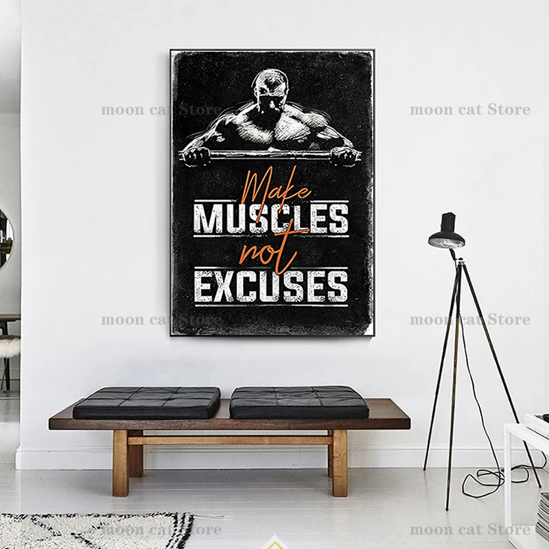 Fitness Sports Poster Bodybuil - Home Gym Quotes reseña y precio